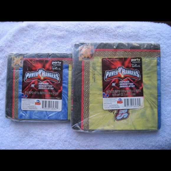 Power Rangers Party Express Hallmark Paper Luncheon & Beverage Napkins Birthday - Picture 2 of 6